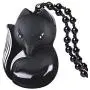 Pure Natural Obsidian Pendant Necklace Obsidian Crystal Pendant Necklace Pattern with Extend Bead Chain for Men or Women Pure Natural Obsidian Pendant Necklace Obsidian Crystal Pendant Necklace Pattern with Extend Bead Chain for Men or Women
