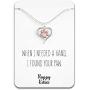 Dog Paw Necklace – Heart Shaped Paw Pendant for Women – Cute Dog Lover Charm with Message Card