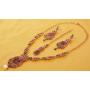 Touchstone Indian Bollywood Rhinestones Bridal Jewelry Necklace Set in Antique Gold Tone for Women