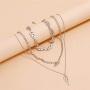 tenghong2021 Hip Hop Flame Choker Necklaces Streetwear Punk Style Flame Layered Pendant Necklace Cool Rock Clavicle Chain Necklace Jewelry Accessories for Hip Hop Male Female Lovers