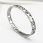 Baoliren Stainless Steel Hollow Out Roman Numerals Bracelet Bangle for Lady