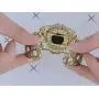 Alilang Womens Antique Golden Tone Purple Victorian Cameo Lady Bangle Bracelet Alilang Womens Antique Golden Tone Purple Victorian Cameo Lady Bangle Bracelet