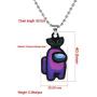 COMTRUDE Among Us Color Necklace, Premium Stainless Steel Amongus Game Pendant Chain for Strategy Casual Game Lovers (Bead Chain)