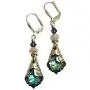 HisJewelsCreations Baroque Crystal Vintage Inspired Leverback Dangle Drop Earrings