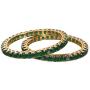 Ratnavali Jewels CZ Zirconia Gold Tone Green Red Blue Diamond Bollywood Indian Bangles Bracelet Jewelry Women