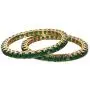 Ratnavali Jewels CZ Zirconia Gold Tone Green Red Blue Diamond Bollywood Indian Bangles Bracelet Jewelry Women