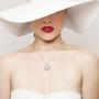 Distance Heart Necklace for Women 925 Sterling Silver 18k Moon Heart Pendants for Girlfriend Wife Mother Sister Necklaces Jewelry for Christmas Valentines Day