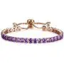 Mad ink Gold Silver Plated Cubic Zirconia Adjustable Classic Tennis Bracelet for Women Girls Mad ink Gold Silver Plated Cubic Zirconia Adjustable Classic Tennis Bracelet for Women Girls