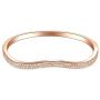 Lavencious Hinged Bangle Bracelet Paved with Two Rows of Cubic Zirconia 7 Inches for Women