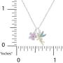 Disney Tinkerbell Jewelry for Women, Silver-Plated and Enamel Necklace, 18” Chain