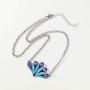 HANRESHE New Crystals Peacock Pendant Necklace Chian Ladybug and Cat Noir Cartoon Jewelry Kids Cosplay Costume for Kids