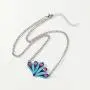 HANRESHE New Crystals Peacock Pendant Necklace Chian Ladybug and Cat Noir Cartoon Jewelry Kids Cosplay Costume for Kids