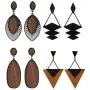 4Pairs Wood Dangle Earrings Ethnic Big Oval Geometric Wood Drop Earrings Bohemia Vintage Retro Wooden Statement Earrings for Women Girl Party Jewelry 4Pairs Wood Dangle Earrings Ethnic Big Oval Geometric Wood Drop Earrings Bohemia Vintage Retro Wooden Statement Earrings for Women Girl Party Jewelry