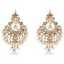 Tarinika Ehimay Gold-Plated Indian Cubic Zirconia Dangle Earrings - White Red Green