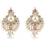 Tarinika Ehimay Gold-Plated Indian Cubic Zirconia Dangle Earrings - White Red Green