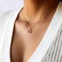 EASYSO Dainty 18K Gold Pendant Necklace Minimalist Simple Choker Friendship Handmade Jewelry Gift for Women Girls