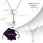 Gold Rose Y Necklaces 12 Zodiac Sign Necklace Black Constellation Jewelry Gift for Women Girls Astrology Sign Symbol Necklaces