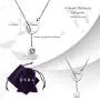 Gold Rose Y Necklaces 12 Zodiac Sign Necklace Black Constellation Jewelry Gift for Women Girls Astrology Sign Symbol Necklaces