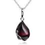 Cherry Amber Sterling Silver Earrings Pendant Necklace Set Chain 18'' Cherry Amber Sterling Silver Earrings Pendant Necklace Set Chain 18''