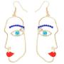 Abstract Face Dangle Earrings Women Face Contour Fashion Jewelry for Women Girls