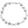Unisex Gothic Thorns Choker Necklace - 20inches Hip Hop Barbed Wire Choker Necklace Chain, Punk Jewelry Gift for Men Women