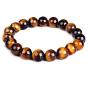NA Premium Hand Crafted Natural Stone Tiger Eye Bracelet Beads 10MM