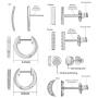 Earrings for Women Hoop Huggie Girls Ear Piercing Minimalist Cuff Mini Bar Dainty Stud Perfect for Gifting Rose Gold Plated AAA+ Cubic Zirconia Small Set 14pcs Earrings (14Pcs Set)