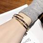 HLDIFENGGS Roman Numeral Bracelet,Jewelry Inspirational Stainless Personalized Zircon Love Cuff Bangle Bracelets for Women Girls