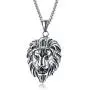VNOX Stainless Steel Lion Head Pendant Necklace