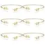 Finrezio 6 PCS Leaf Bangle Bracelets for Women Girls Simple Cuffs Sister Bridesmaid Bracelets for Bridal Wedding Jewelry Stretch, 3 Colors