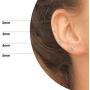 3 Pair Set Sterling Silver Cubic Zirconia Round Stud Earrings Set, 3mm 4mm 5mm