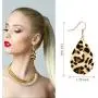 Hicarer 3 Pieces Leopard Jewelry Set Leopard Leather Bracelet Dangle Earring Necklace for Women Hicarer 3 Pieces Leopard Jewelry Set Leopard Leather Bracelet Dangle Earring Necklace for Women