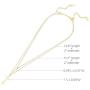 Jertom 14K Gold Plated Necklace, Double Layered Pendants, Fashion Jewelry for Women Girls