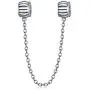 Safety Chain Clip Clasp Charm for Pandora Bracelet Antique 925 Sterling Silver Lock Stopper Beads Safety Chain Clip Clasp Charm for Pandora Bracelet Antique 925 Sterling Silver Lock Stopper Beads