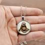 BELUCKIN Silver Sloth Jewelry Set Cute Animal Sloth Pendant Necklace Bracelet Earrings Dangle Set for Women Girls