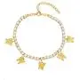 Butterfly Anklet for Women Teen Girls, 18K Gold / White Gold Plated Rhinestone Inlay Chain Tennis Ankle Bracelet with Extension Butterfly Anklet for Women Teen Girls, 18K Gold / White Gold Plated Rhinestone Inlay Chain Tennis Ankle Bracelet with Extension