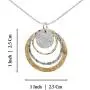 Two Tone 925 Sterling Silver & 14k Gold Filled Graduated Circles Pendant Necklace, 18” Two Tone 925 Sterling Silver & 14k Gold Filled Graduated Circles Pendant Necklace, 18”