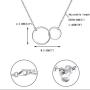 EVER FAITH Double Circles Necklace Sterling Silver Infinity Interlocking Friendship Sister Mother Daughter Necklace