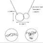 EVER FAITH Double Circles Necklace Sterling Silver Infinity Interlocking Friendship Sister Mother Daughter Necklace