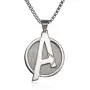 Marvel Comics Unisex ''A'' Logo Avengers Stainless Steel Chain Pendant Necklace, 24'' Marvel Comics Unisex ''A'' Logo Avengers Stainless Steel Chain Pendant Necklace, 24''