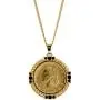 American Coin Treasures Italian 20 Lira Coin Pendant Necklace - Italian 20 Lire Goldtone Pendant with Faceted Round Jet Glass Stones| Italian Medallion Pendant American Coin Treasures Italian 20 Lira Coin Pendant Necklace - Italian 20 Lire Goldtone Pendant with Faceted Round Jet Glass Stones| Italian Medallion Pendant