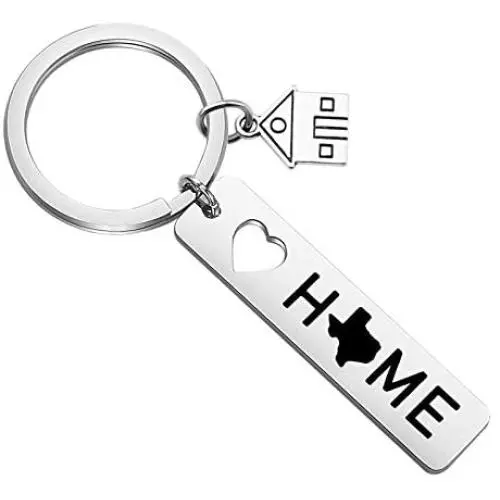 FAADBUK Texas is Home Keychain Proud Texan Lone Star State Jewelry Texas Gift United States Map Keychain FAADBUK Texas is Home Keychain Proud Texan Lone Star State Jewelry Texas Gift United States Map Keychain
