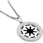 WXDGLL Galactic Republic Logo Multicolored Diamond Necklace Round Exquisite Necklace High Texture Female Jewelry Alloy