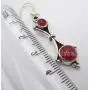 SilverStarJewel Cab Carnelian Earrings 1.8'' 4.2 Grams 925 Sterling Silver Women Engagement