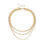 Denifery Gold/Silver Plated Flat Snake Chain Adjustable Punk Layered Necklace Snake Bone Choker Necklaces Minimalist Necklace Chain Jewelry for Women and Girls (Gold A)