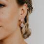 SWEETV Cubic Zirconia Teardrop Bridal Earrings, Rhinestone Dangle Earrings for Wedding Prom Anniversary
