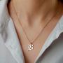 IEFSHINY Old English Initial Necklace for Women, Dainty Gothic Letter Necklace Old English Jewelry 14k Gold Plated Tiny Letter Necklace Initial Necklace Gifts for Women