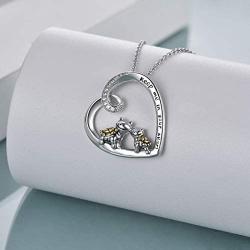 ONEFINITY Sea Turtle Necklace S925 Sterling Silver Turtle Necklace Heart Tortoise Pendant Turtle Jewelry Gifts for Turtle Lovers Women