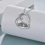 ONEFINITY Sea Turtle Necklace S925 Sterling Silver Turtle Necklace Heart Tortoise Pendant Turtle Jewelry Gifts for Turtle Lovers Women