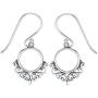 Boma Jewelry Sterling Silver Balinese Style Filigree Circle Dangle Earrings